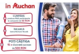 Castiga unul dintre cele 15 vouchere de cumparaturi Auchan in valoare de 500 de lei fiecare