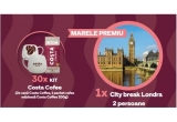 Castiga o vacanta la Londra sau pachete de cafea macinata Costa Coffee