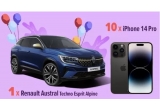 Castiga o mașina Renault Austral sau un iPhone 14 Pro
