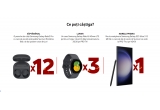 Caștiga un Samsung Galaxy S23 Ultra, ceasuri smartwatch Samsung Galaxy Watch5 Pro LTE sau perechi de caști Samsung Galaxy Buds2 Pro