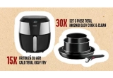 Castiga friteuze cu aer cald Tefal sau seturi 5 piese Tefal Ingenio 