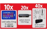 Castiga vouchere eMAG de 400 lei fiecare, gratare electrice Tefal sau seturi ustensile din inox pentru gratar