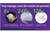 Castiga excursii glamping in valoare de 2.000 de lei, lenjerii de pat sau perne ortopedice