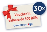 Castiga vouchere Carrefour in valoare de 500 de lei fiecare