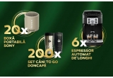 Castiga espressoare automate De’Longhi, boxe portabile Sony sau seturi de cani To Go Doncafe