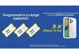 Castiga un telefon mobil Apple iPhone 15 Pro, sau vouchere Decathlon, Netflix Ikea ori eMAG
