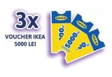 Castiga 3 vouchere IKEA in valoare de 5.000 lei fiecare