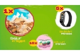 Castiga o vacanța de vis in Egipt, brațari de fitnes Xiaomi Mi sau conserve O’Green