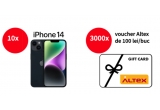 Castiga un telefon iPhone 14 sau un voucher Altex de 100 lei