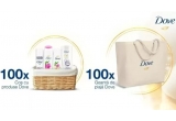 Castiga genți de plaja Dove sau coșuri cu produse Dove pentru rasfațul tau