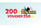 Castiga 200 vouchere de cumparaturi Noriel in valoare de 250 de lei fiecare