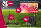 Castiga televizoare Samsung 4K, trotinete electrice Xiaomi sau trollere American Tourister