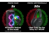 Castiga un kit pentru festival la tine acasa sau caști Over the Ear Sony