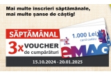 Castiga vouchere eMAG in valoare de 1.000 lei fiecare