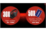 Castiga caști wireless JBL Tune sau vouchere Eventim de 500 lei pentru cele mai tari concerte