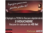 Castiga saptamanal 3 vouchere in valoare de 45 ron